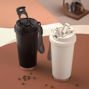 Ly giữ nhiệt 2 màu trắng đen CozyCup