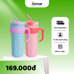 Bình giữ nước cỡ lớn màu xanh và hồng