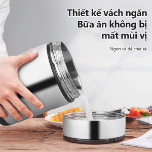 Hộp giữ nhiệt với ngăn chứa mùi lẫn lộn