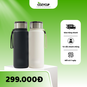 bình giữ nhiệt 2 màu tương phản trắng đen