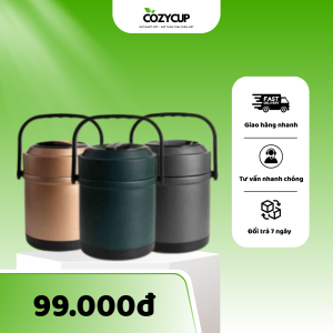 Hộp thức ăn cao cấp 3 màu CozyCup