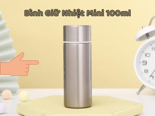 Bình giữ nhiệt mini 100ml nhỏ gọn, tiện lợi cho những ai yêu thích mang theo cà phê, trà hoặc nước nóng khi di chuyển mỗi ngày.