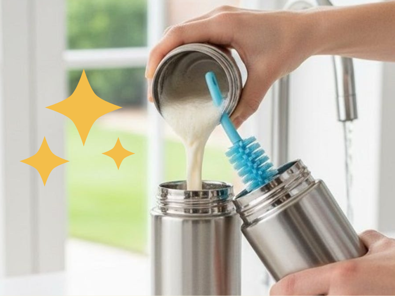 Vệ sinh bình ngay sau khi sử dụng