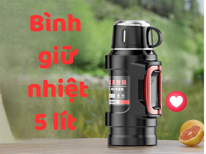 Khám phá bình giữ nhiệt 5 lít với dung tích lớn, giữ nóng và giữ lạnh hiệu quả, phù hợp cho gia đình, văn phòng và dã ngoại.