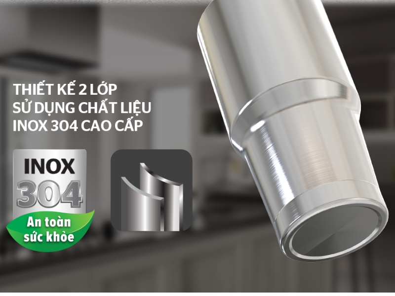Ly giữ nhiệt 1 lít với thiết kế chống rò rỉ và quai xách tiện dụng giúp việc mang theo trở nên dễ dàng hơn.
