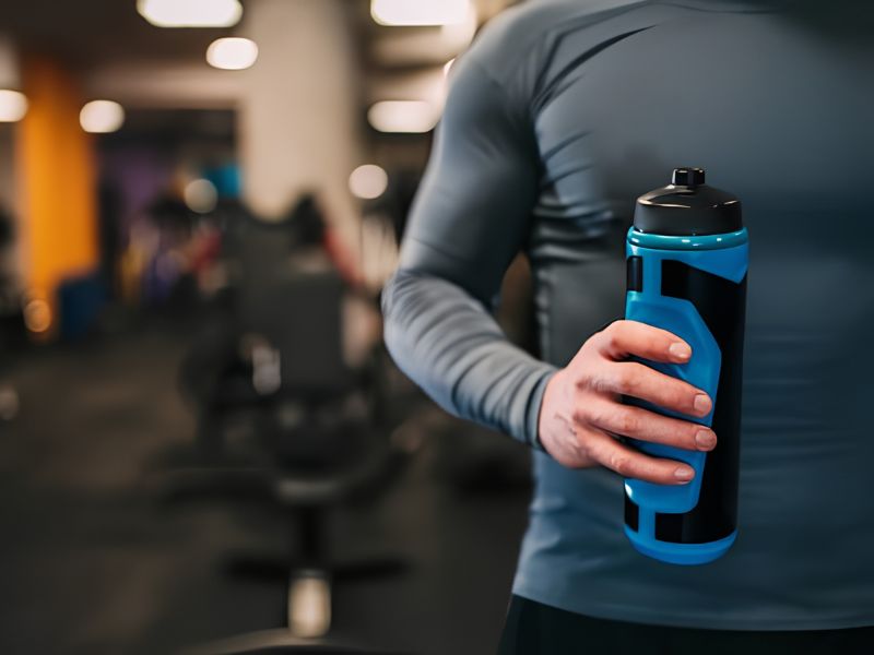 Bình giữ nhiệt cho tập gym với thiết kế hiện đại, chống rò rỉ và dễ mang theo khi luyện tập.