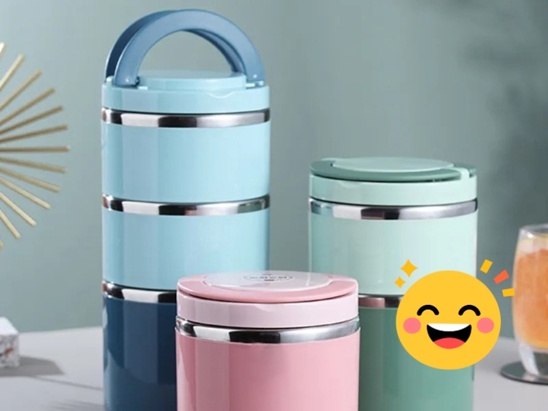 Cấu tạo hộp cơm giữ nhiệt inox gồm nhiều lớp bảo vệ giúp chống rò rỉ và giữ nhiệt lâu hơn.