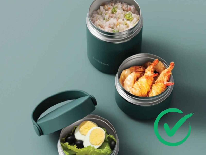 Hộp cơm giữ nhiệt inox 316 có khả năng chống ăn mòn tốt, phù hợp sử dụng thường xuyên và lâu dài.
