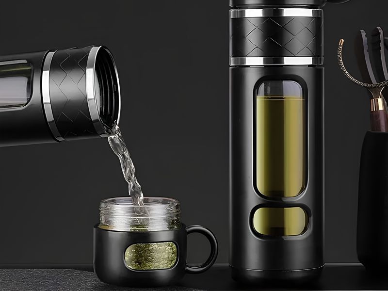 Bình giữ nhiệt dung tích lớn màu xanh